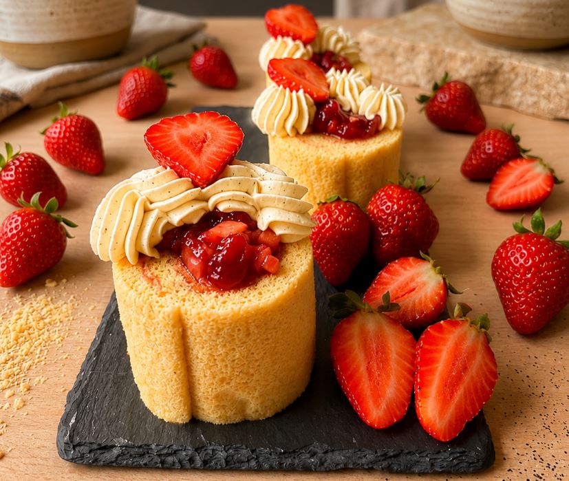 Ebook: Rollo suave de fresa y crema